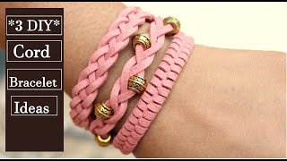 3 DIY BraceletsHow To Make Macrame BraceletsHandmade Jewellery Ideas Thread BraceletCreationampyou [upl. by Lahsiv]