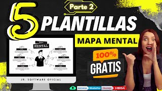 🚀 Descargar 5 Plantillas de Mapas Mentales powerpoint 🔥 GRATIS🔥 2024😮 PARTE 2 [upl. by Esirtal]