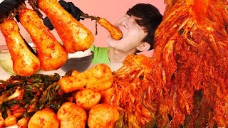 ENG SUBVery Delicious Korea Food Kimchi6 KindsMukbang🍚Korean ASMR 후니 Hoony Eatingsound Realsoun [upl. by Yrakaz]