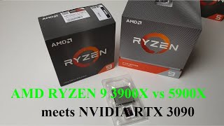 AMD RYZEN 9 5900X vs RYZEN 9 3900X feat RTX 3090 [upl. by Gunilla477]