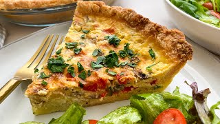 Loaded Vegetarian Quiche Recipe [upl. by Arytahs]