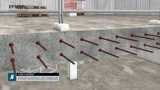 How It Works Postinstalled rebar connection for Heavy Loads  Chemical Anchors EF500R [upl. by Sidra708]