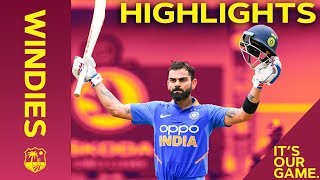 Magnificent Virat Kohli Hits Brilliant Century  Windies vs India 2nd ODI 2019  Highlights [upl. by Aicargatla]