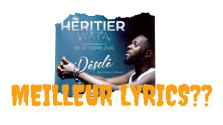 🔴PARLONS HERITIER WATANABE LYRICS DESOLE [upl. by Nyliak282]