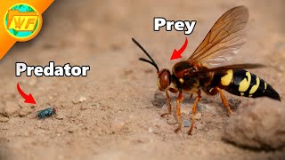 Tiny Fly TAKES ON Giant Wasp [upl. by Chiles]