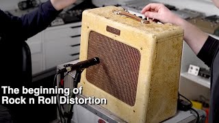 The Origin of Guitar Distortion playing a 1949 Fender Tweed Deluxe then going kinda nuts [upl. by Esya]