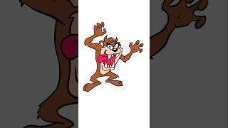 Drawing ✍️ Taz 👹 The Tasmanian Devil cartoon art looneytunes [upl. by West]