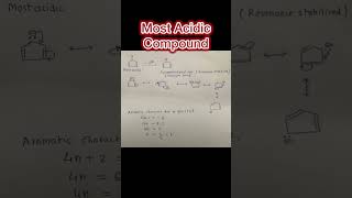 Most Acidic  Stable Conjugate Base  Resonance Stabilised shorts [upl. by Hegarty427]