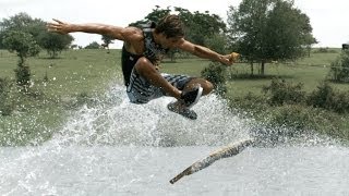 Skateboarding on Water with Seadoo 4K Wakeskating  DEVINSUPERTRAMP [upl. by Conlee]