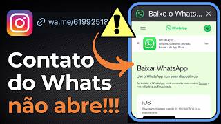 Link de contato do WhatsApp no Instagram não abre e pede para baixar app RESOLVIDO ✅ iPhone IOS [upl. by Say]