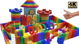 DIY  How To Build Castle Maze For Hamster From Magnetic Balls Satisfying  Magnet World Series [upl. by Olson277]