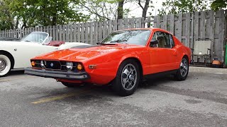 1974 SAAB Sonett III aka SAAB 97 in Orange amp V4 Engine Sound on My Car Story with Lou Costabile [upl. by Laure194]