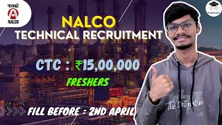 NALCO Recruitment 2024  GET  Permanent Job  Freshers [upl. by Leith]