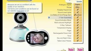 Tomy Digital Video Monitor TDV450 Demo  Winstanleys Pramworld [upl. by Latsirc]