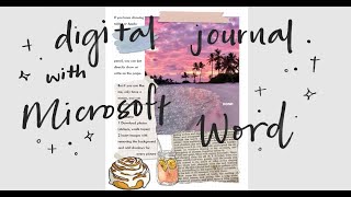 how to make digital journal with microsoft word  plan with me 3 [upl. by Anirt801]