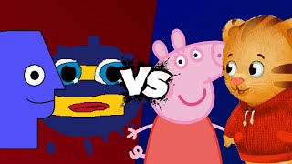 MUGEN Battle  PHeadSplaat vs Peppa PigDaniel Tiger [upl. by Yenohtna861]