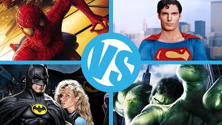 Batman VS Superman VS SpiderMan VS Hulk  Movie Feuds Comic Bracket Phase1 ep1 [upl. by Orms667]