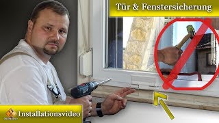 Fenster gegen Einbruch sichern  Tür amp Fenstersicherung nachrüsten  Einbauanleitung [upl. by Rahr112]