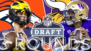 3 ROUND 2024 NFL MOCK DRAFT  DENVER SNAGS A QB [upl. by Grace762]