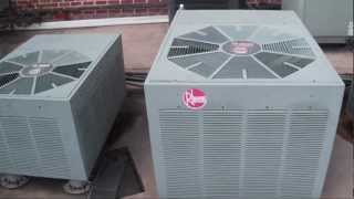 4 Rheem 10 SEER AC units a Goodman 14 SEER unit and a Comfort Star 13 SEER AC unit [upl. by Anilegna]