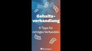 Gehaltsverhandlung 9 Tipps um richtig zu verhandeln shorts [upl. by Sitto]