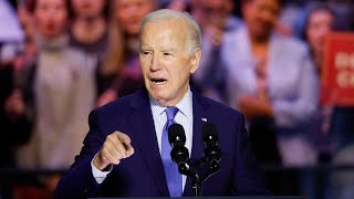 Joe Biden starts ‘making up words’ at Virginia rally [upl. by Oralie751]