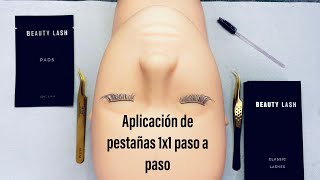 Aplicación de pestañas pelo a pelo para principiantes  tutorial aplicación de pestañas paso a paso [upl. by Ennayehc]