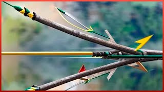 How to make Arrows and Bow from BAMBOO  Japanese Joinery by woodenren​ [upl. by Atiuqihs]