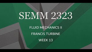 502  Francis turbine  Hydraulic head and efficiency for Francis turbine [upl. by Ofloda]