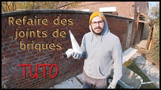 Comment refaire des joints briques  👷🏻‍♂️  TUTO [upl. by Lalaj]