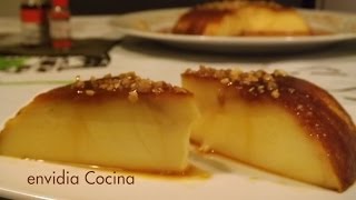 Flan de nata con Caramelo casero sin horno  Flan de crema [upl. by Nonnad]