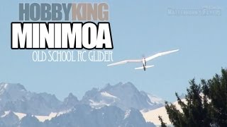 MHFRC REVIEW Minimoa  old school RC Glider by Hobbyking [upl. by Saideman]