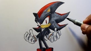 Wie zeichnet man Shadow Sonic the Hedgehog zeichen tutorial [upl. by Neerom]