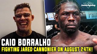 Caio Borralho announces next fight vs Jared Cannonier on August 24th main event [upl. by Cailly]