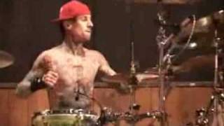 Travis Barker Playing Drums with One Arm [upl. by Adebayo]