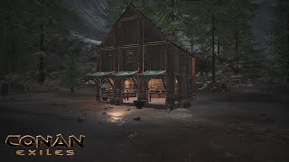 HOW TO BUILD A MEDIEVAL TOWN 4  THE TRADING POST SPEED BUILD  CONAN EXILES [upl. by Erdrich]