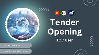 Tender Opening  TOC User  eGP Tutorial  Tender Trading Inc [upl. by Eleph]