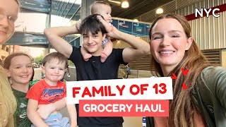 FAMILY OF 13 ONCE A MONTH GROCERY HAUL 243372 [upl. by Anilehcim743]