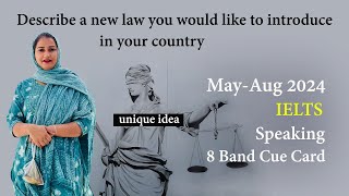 Describe a new law you would like to introduce in your country Cue card [upl. by Yraek]