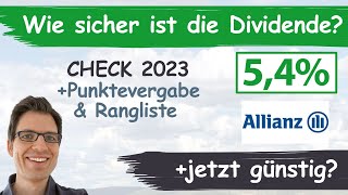 Allianz Aktienanalyse 2023 Wie sicher ist die Dividende günstig bewertet [upl. by Ress]