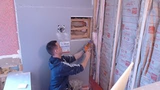 How to install shower surround tile backer board PART quot2quot durock or cement board [upl. by Inavihs669]