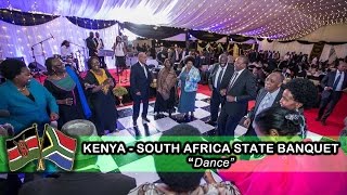 UHURU KENYATTA AND JACOB ZUMA DANCING DURING THE STATE BANQUET [upl. by Gregg]