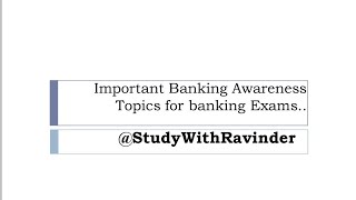 Banking Awareness Topics for Bank Exams 🔥 ❤️IBPS RRB SBI इससे बाहर कुछ नहीं आएगा मेरी गारंटी [upl. by Corsiglia]