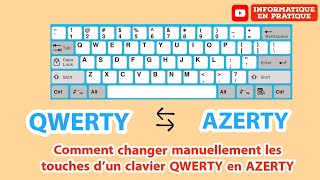 changer son clavier QWERTY en AZERTY manuellement [upl. by Milda]