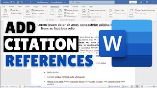 How to Add Citation and References in Word [upl. by Morley183]