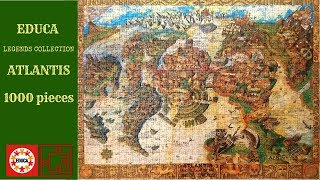 Jigsaw Puzzle Timelapse  Atlantis by Educa  1000 pieces [upl. by Elfrida]