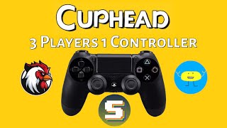 Cuphead  THREE Players Share ONE Controller Ft Chickeninja42 SampleChample [upl. by Hubie]