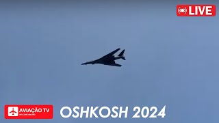 🔴 LIVE EAA Air Venture Oshkosh 2024 • B1 Lancer Fly By [upl. by Herold48]