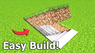 Minecraft How To Build Easy Secret Base Tutorial Hidden House [upl. by Enicar]