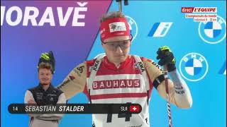 BIATHLON 2024 CHAMPIONNATS DU MONDE NOVE MESTO INDIVIDUEL HOMMES 2024 [upl. by Llydnek]